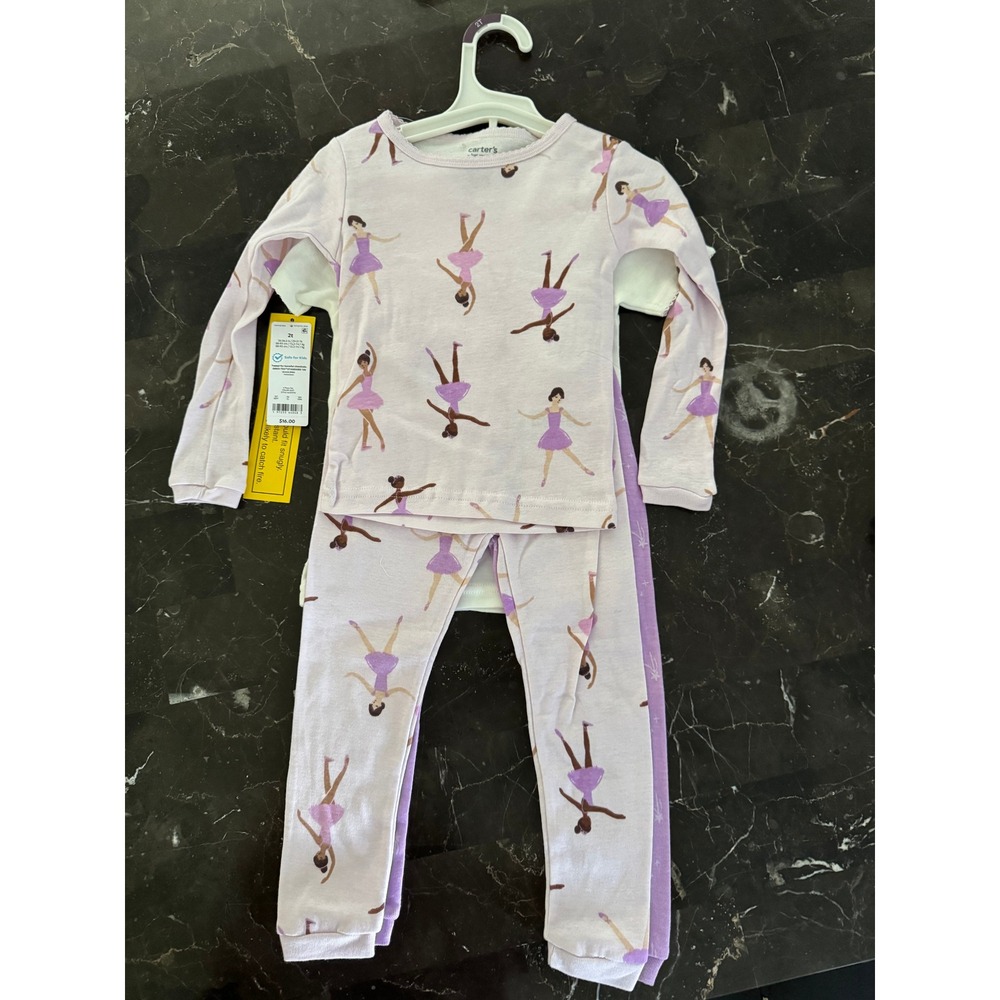 2T Carters Just One You Toddler Girls 4-Piece Ballerina Pajama Set NWT - Picture 2 of 2